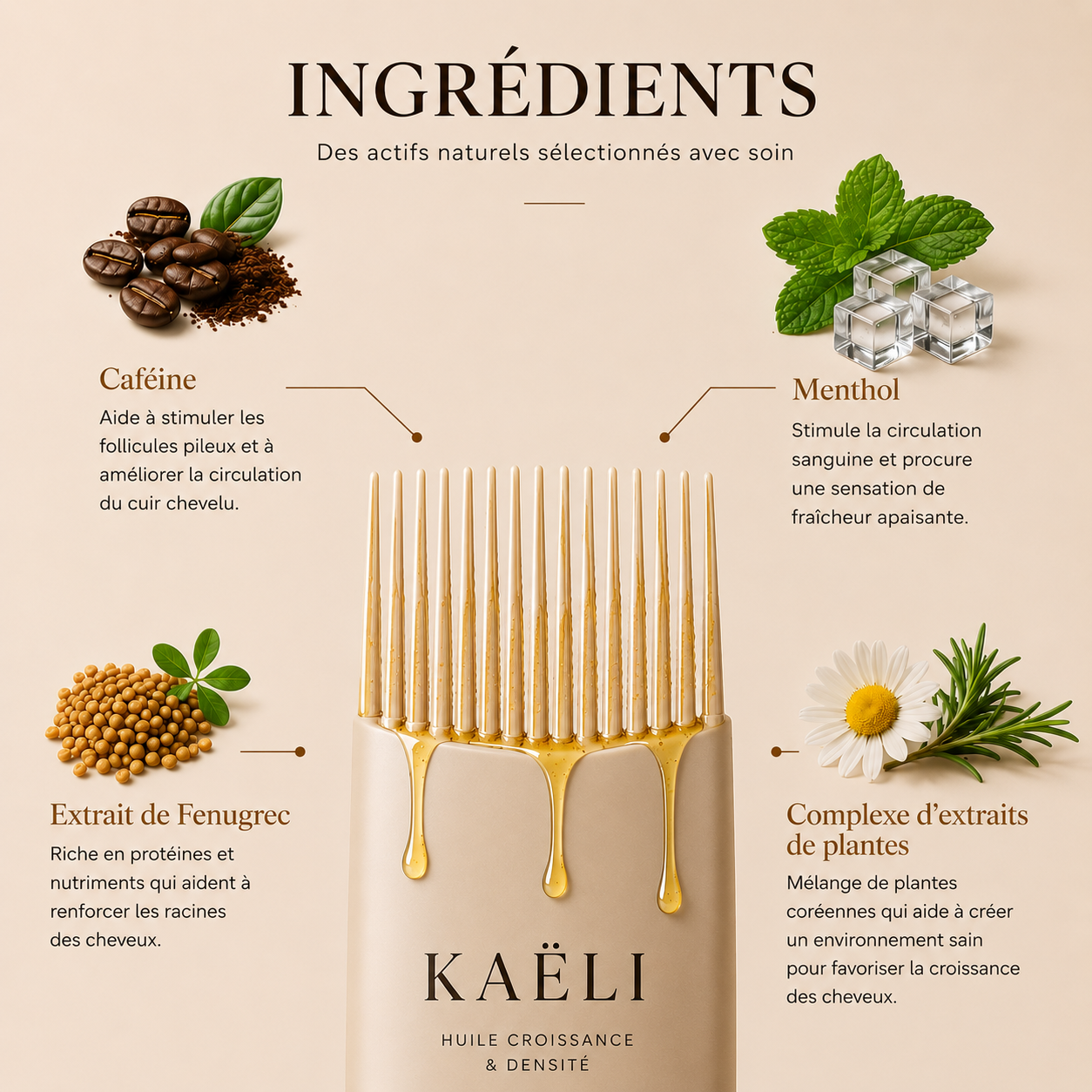 Kaeli Renaissance oil -  Huile Croissance & Densité